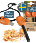 Two-In-One Magnesium Fire Starter Kit With Ferro Rod And Emergency Whistle, Waterproof Flint Tool For Camping And Bushcraft