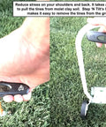 Core Lawn Aerator Version 4 Kit With 3.4 Inch Standard Length Coring Tines and Soil Core Container in use