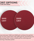 3 Inch 2000 Grit Grip No Hole Round Sanding Discs Set with 1000 and 2000 grit options for wet and dry sanding