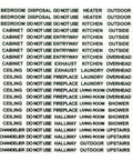 Clear Light Switch Labels Transparent Identifier System For Home And Office Organization Make It A No Brainer To See What Each Switch Does No More Guesswork With These Handy Label Stickers For Your Smart Home Or Workspace. Display of clear label sheets with room and function names.