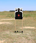 Adjustable Target Stand Base for Paper Targets and Cardboard Silhouettes H Shape Stand Base for Shooting Range in outdoor field