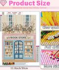 Pink Book Shop Diamond Painting Kit For Adults Dope 5D Full Round Drill, showing canvas and diamond details, 12x16 inch