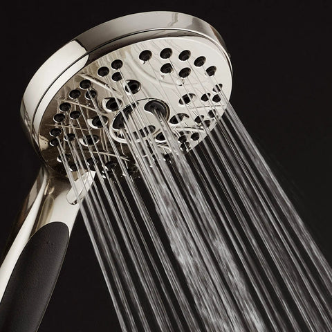 Dope High Pressure 6 Setting Luxury Handheld Shower Head With 6 Foot Stainless Steel Hose Anti Clog Jets spraying water