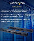 2-Pack 20U Vertical Cable Organizer With Finger Ducts For 40U Rack Mounts, 3Ft Dual Cable Management Panels with benefits list