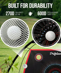Full Swing Golf Practice Net 10x7 Ft For Backyards And Indoor Hitting With Mat, showing 270D netting and durable target cloth.