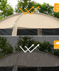 12 X 12 Ft Camping Screen Tent For 8 To 10 People, Easy Setup Mosquito Net Canopy, UV Resistant, Waterproof