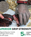 Stainless Steel Cut Resistant Glove For Meat Handling And Food Prep Tough As Nails Heavy Duty Chainmail Butcher Glove With Adjustable Buckle