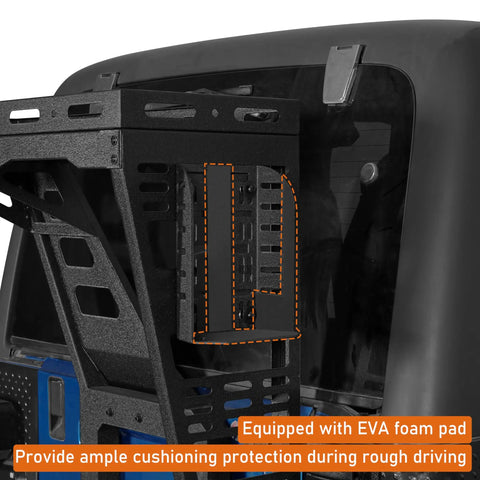 Tailgate Ready Propane Tank Mount Secures Five To Ten Pound Cylinders Grip Tight Quick Release Stainless Bracket adjustable slots and EVA foam pad for cushioning.
