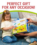 Child receiving Two Pack Remote Control Cars For Toddlers, Truck And Tractor RC Toys gift box, perfect for ages 3-5