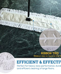 Kick Serious Dust Bunnies With This 36 Inch Industrial Cut End Dust Mop Refill featuring a blended yarn pad on a flat mop.
