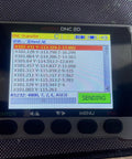 Drip Feed DNC USB Reader For CNC Machines With WiFi Transfer Portable Micro DNC Device screen showing data transfer.