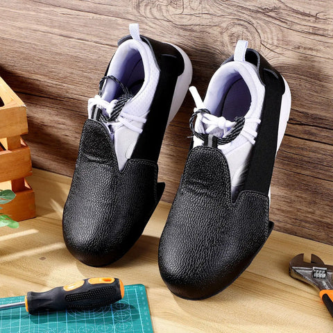 Crush Proof Steel Toe Caps One Pair Universal Overshoe Protectors With Snug Adjustable Strap Heavy Duty Rubber Outsole Deadlift Traction And Shop Floor Tested Built Tough For Blue Collar Grinders