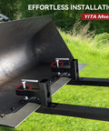 Heavy Duty 2000Lbs Clamp On Pallet Forks For Tractor Loader And Skid Steer Quick Attach With Adjustable Stabilizer Bar 43 Inch Forks