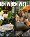 Fire Starter Kit With Ferro Rod And Magnesium Flint And Steel Survival Tool For Camping Bushcraft Emergency Preparedness Fatwood Fire Starter Sticks And Tinder For Outdoor Adventure showing waterproof fire materials igniting on rocks