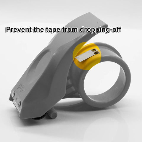 Easy Mount 2 Inch Tape Gun Dispenser For Packing And Sealing Ergonomic Black Handheld Tool With Durable ABS Plastic Quick Tape Replacement Keeps Tape On Reel Perfect For Warehouse And Shipping Tasks, side view