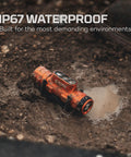 HL1000 LED Headlamp Pro Series Ultra Rugged And Rechargeable 1000 Lumen Hands Free Light in muddy waterproof test display