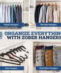 Heavy Duty Wooden Clothes Hangers Set Pro Grade Non Slip Contoured Hangers For Coats Jackets Suits And Pants With 360 Chrome Hook