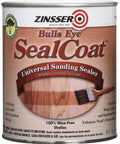 Clear SealCoat Universal Sanding Sealer for Interior Wood And Floors, Fast Drying, Sandable In Minutes, 32 oz can with brush