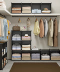 Smooth Setup Stackable Cube Storage Organizer Built For Quick Closet Upgrades And Smart Home Organization with clothes and fabric bins.