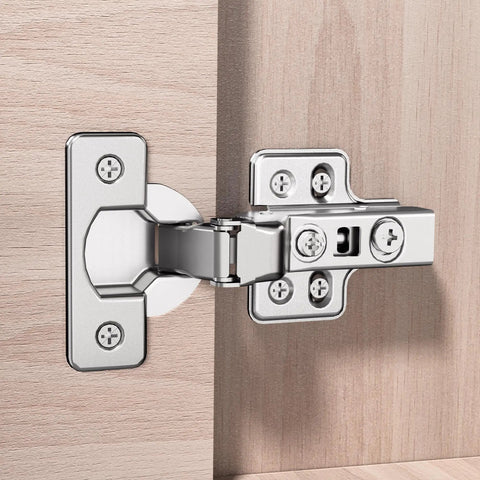 Set Of 2 Frameless Inset Cabinet Hinges With Soft Close Concealed European Style Clip On Mount For Frameless Cabinets Flush Door Look Fifty Percent Faster Install No Fuss Upgrade For Your Kitchen Or Bath, silver metal hinge close-up