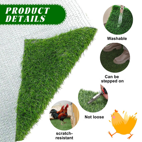 Product details of 9 Pack Nesting Pads For Chicken Coop 13 By 13 Inch Washable Reusable Nest Box Pads Made With TPU Material No Mess Cleanup