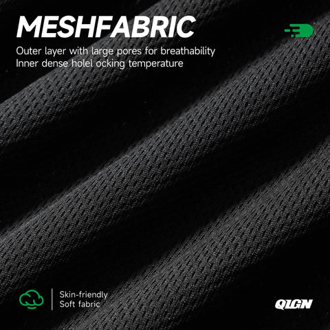 Close-up view of black breathable mesh fabric for Three Piece Balaclava Ski Mask Set For Men And Women Breathable Mesh Fabric Full Face Cover Lightweight Quick Dry Gear For Skiing Snowboarding Running And Outdoor Winter Sports.