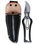Heavy Duty 8 Inch Japanese Pruning Shears For Gardening with Leather Sheath, Hand Forged Japanese Carbon Steel, Made In Japan