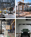 Heavy Duty Gantry Crane 6600 Lbs Capacity With Adjustable Height 8.53 To 12.47 Feet Steel I Beam Construction Portable Shop Hoist