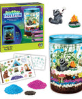 Grow N Glow Terrarium Kit For Kids, Educational Science Kit with jar, decor, and animal figurines for STEM projects, spring crafts.