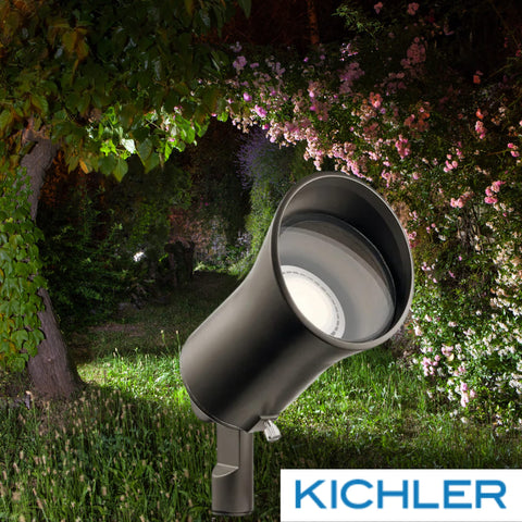 Showscape Collection LED MR16 Landscape Accent Lights Wall Wash Spotlight, 30 Degree Spread In Olde Bronze displayed in garden