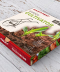 Packaging for High Wheel Tubular Cultivator with Comfort Handle, showing garden tool illustration and plant on soil.