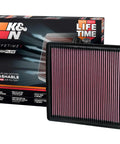 High-Flow Engine Air Filter for Ford and Lincoln Vehicles Boosts Horsepower, Speed, and Acceleration, Lifetime Washable Premium Filter, Easy Maintenance