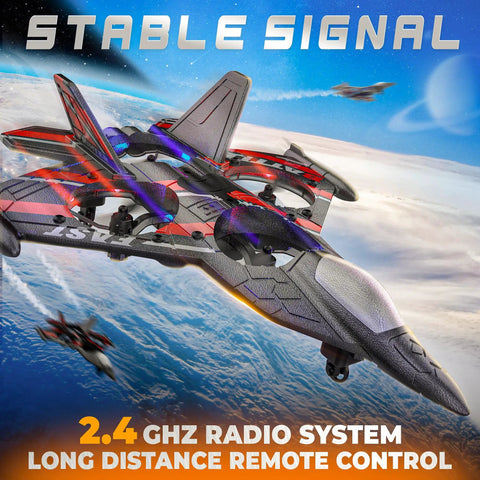 Totally Rad Kid Friendly Drone For 8 To 13 Year Olds With 2.4GHz Remote Control, illustrated flying over Earth.