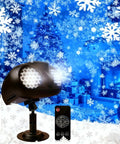 Outdoor Dope Christmas Projector Lights Dual Head Snowflake Projector With RF Remote and Timer IP65 waterproof display.