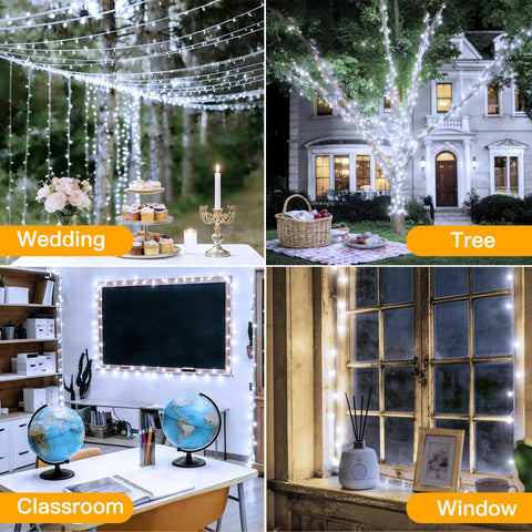 Outdoor 800 LED Christmas String Lights 262 Feet With Remote 8 Modes Dimmable Waterproof Timers Plug In Cozy Fairy Lights