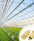 30 Pack Brass Misting Nozzles 0.020 Inch Hole 0.5 Mm 10-24 UNC Thread High Pressure Anti Drip Sprayer Heads in greenhouse