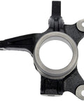 Heavy Duty Front Passenger Side Steering Knuckle Straight Bolt On Replacement Precision Street Fitment showing black steel construction and mounting points.