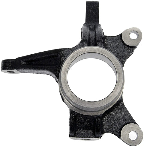 Heavy Duty Front Passenger Side Steering Knuckle Straight Bolt On Replacement Precision Street Fitment showing black steel construction and mounting points.