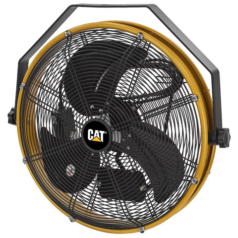 Heavy Duty 18 Inch High Velocity Wall Mounted Shroud Fan Weatherproof IPX4 Indoor Outdoor 4000 CFM All Weather Ready Three Speed Pull Chain