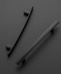 10 Pack Curved Matte Black Cabinet Pulls For Kitchen Drawers Arch Style Handles 7-1/4 Inch Overall Length With 5 Inch Center-To-Center Screw Holes