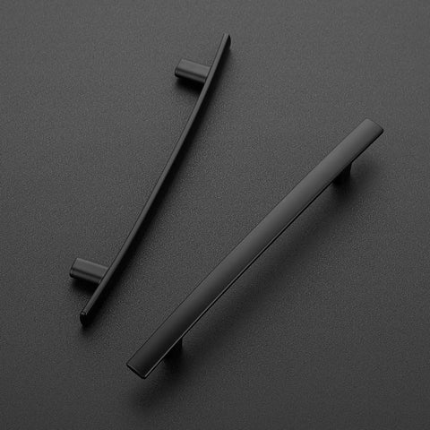 10 Pack Curved Matte Black Cabinet Pulls For Kitchen Drawers Arch Style Handles 7-1/4 Inch Overall Length With 5 Inch Center-To-Center Screw Holes