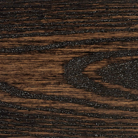 Close-up of dark walnut blade texture for 52 Inch Indoor Outdoor Ceiling Fan With Five Dark Walnut Blades And Oil Rubbed Bronze Finish.