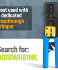 Image of a pass-through crimper tool recommended for use with EZ Cat 5e Pass Through RJ45 Connectors 200 Pack For Solid Or Stranded UTP Cable