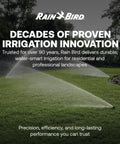 Slick Pressure Regulated Pop Up Sprinkler Head 2 Inch Quarter Circle Irrigation Kit Pack Of 4 With Dual Spray Nozzles watering a lawn.