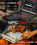 Dope Beat Making MIDI Controller With 16 Velocity Sensitive RGB Pads And Aftertouch in use with MPC software on laptop and standalone.