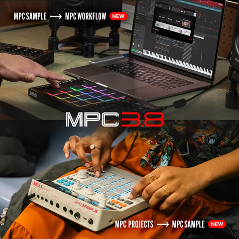 Dope Beat Making MIDI Controller With 16 Velocity Sensitive RGB Pads And Aftertouch in use with MPC software on laptop and standalone.