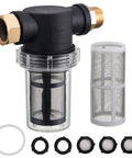 Pro Grade Garden Hose Filter Attachment For Pressure Washer Inlet Water, Inline Water Filter With 40 Mesh And 100 Mesh Screen, Fits 3/4 Inch GHT Male And Female, Easy Install With Two O Rings For Cleaner Water detailed view