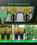 Deep Water Culture Hydroponics System With Top Drip Kit For Four Buckets 5 Gallon DWC Grow Kit shown in garden, balcony, greenhouse.