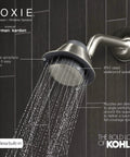 2.5 GPM High Pressure Shower Head With Built In IPX7 Bluetooth Speaker By Harman Kardon Chrome Finish Full Coverage Spray
