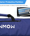 Universal Track Saw Guide Rail Carry Bag Up To 42 Inches with protective partition, durable blue polyester